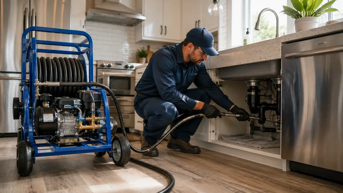 Kitchen Drain Hydro Jetting in Terra Bella